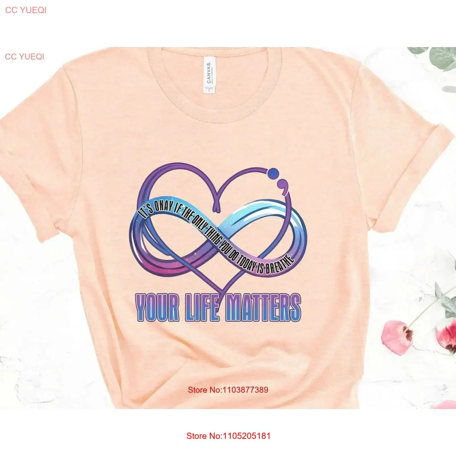 Health Wellness Mental Health - Mental Health T-Shirt It's Okay If